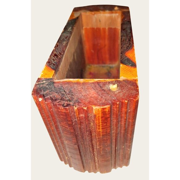 Vintage Wooden Planter Box With Vine Design & Engraved Quote - Picture 5 of 8